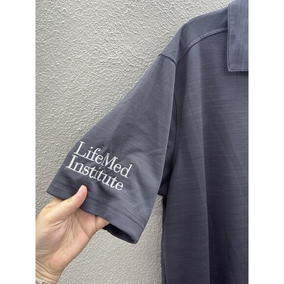 Mens Pebble Beach Performance Gray LifeMed Institute Short Sleeve Polo Shirt XXL - Picture 3 of 12